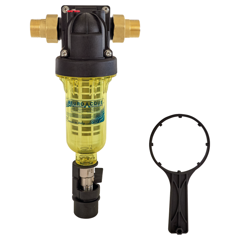 Filtro acqua autopulente semi-automatico Euroacque HF000001 1" con lavaggio controcorrente