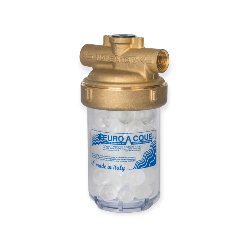 Euroacque CONDSIL1 Dosatore Polifosfati a Sfere con Filtro 3 Vie 1/2" Anticalcare Anticorrosione