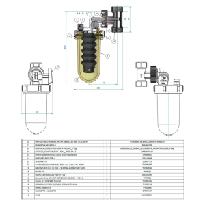 Dosatore Polifosfati EUROACQUE SLIM0001 1/2" FF con Bypass Protezione Caldaie e Impianti