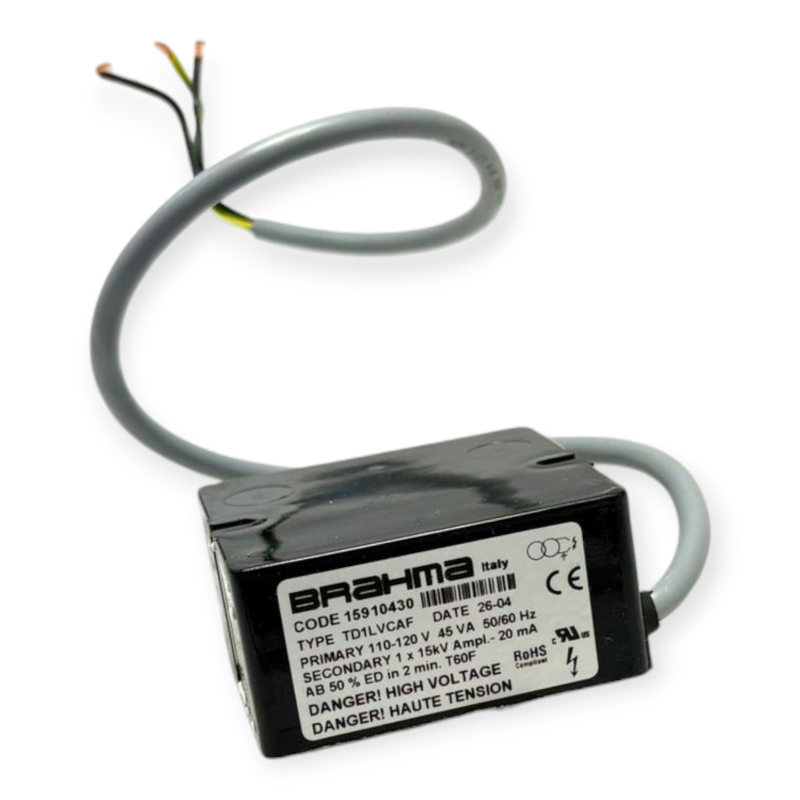 BRAHMA TD1LVCAF 15910430 IGNITION TRANSFORMER 110-120V 50/60HZ FOR BURNERS AND BOILERS
