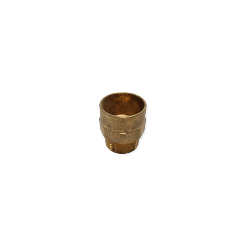 RACCORDO TERMINALE OTTONE A SALDARE Ø35 X 1" MASCHIO PER TUBO RAME  