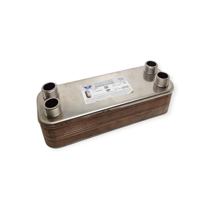 ZILMET 17B2503004 SCAMBIATORE DI CALORE A PIASTRE 30 PIASTRE 390X195 MM ATTACCHI 1" M PER IMPIANTI TERMICI  
