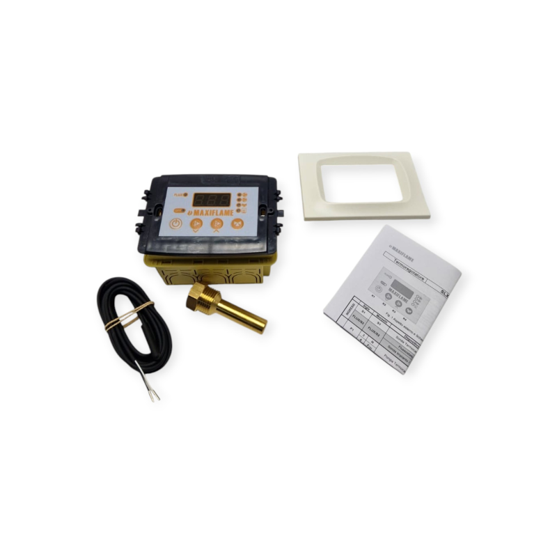 MAXIFLAME SLX/T2 CONTROL UNIT FOR WOOD BOILER PELLET STOVE THERMOFIREPLACE WITH PROBE AND PUMP MANAGEMENT
