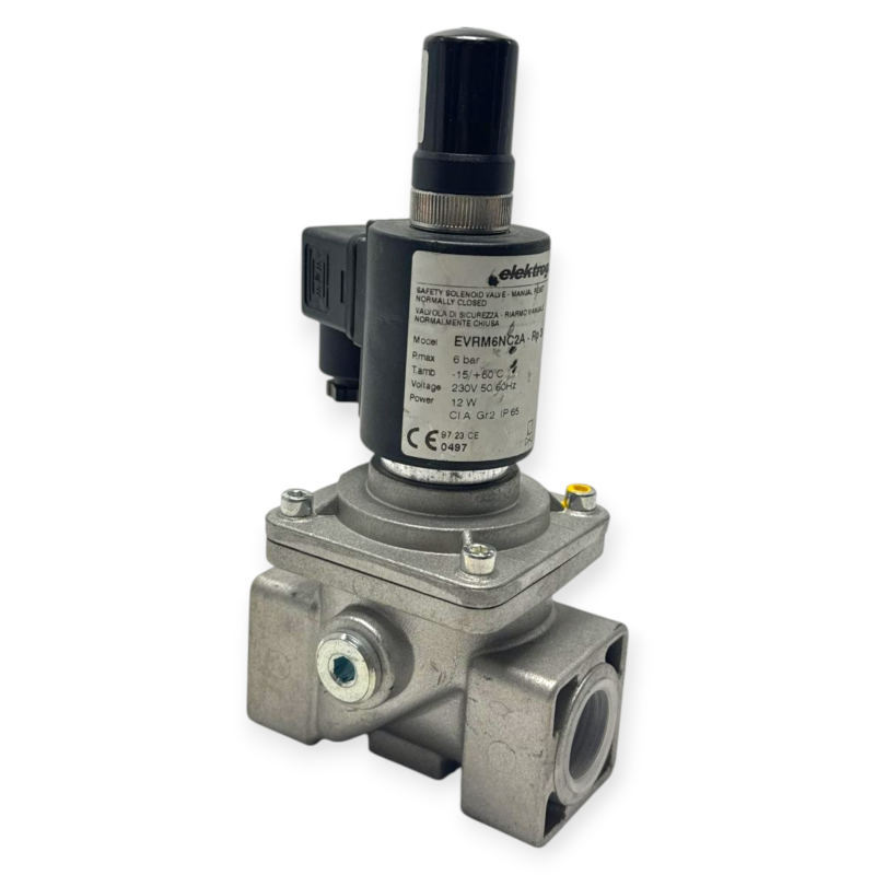 ELEKTROGAS EVRM 6NC2A GAS SOLENOID VALVE Ø 3/4 6 BAR 230V WITH MANUAL RESET