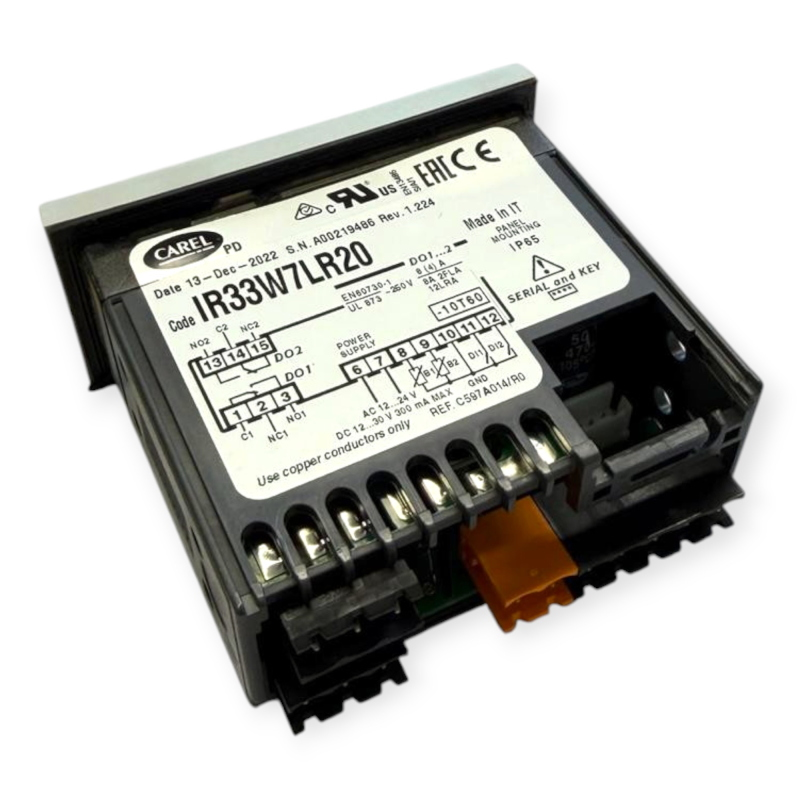 CAREL IR33W7LR20 TERMOREGOLATORE PID DIGITALE 2 RELÈ 12-24V AC/DC CONTROLLO TEMPERATURA