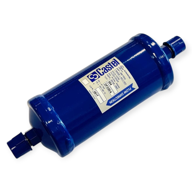 CASTEL DF230/4 FILTRE DÉSHYDRATEUR ANTI-ACIDE SOLID CORE 1/2" SAE FLARE POUR RÉFRIGÉRATION