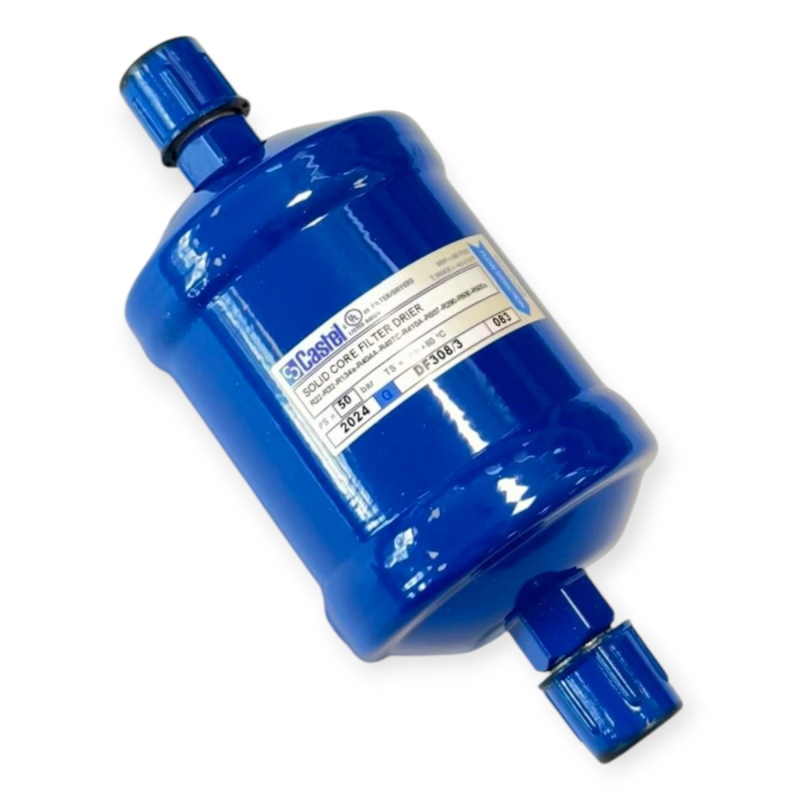 CASTEL DF308/3 FILTRE DÉSHYDRATEUR SOLID CORE 3/8" SAE FLARE POUR RÉFRIGÉRATION