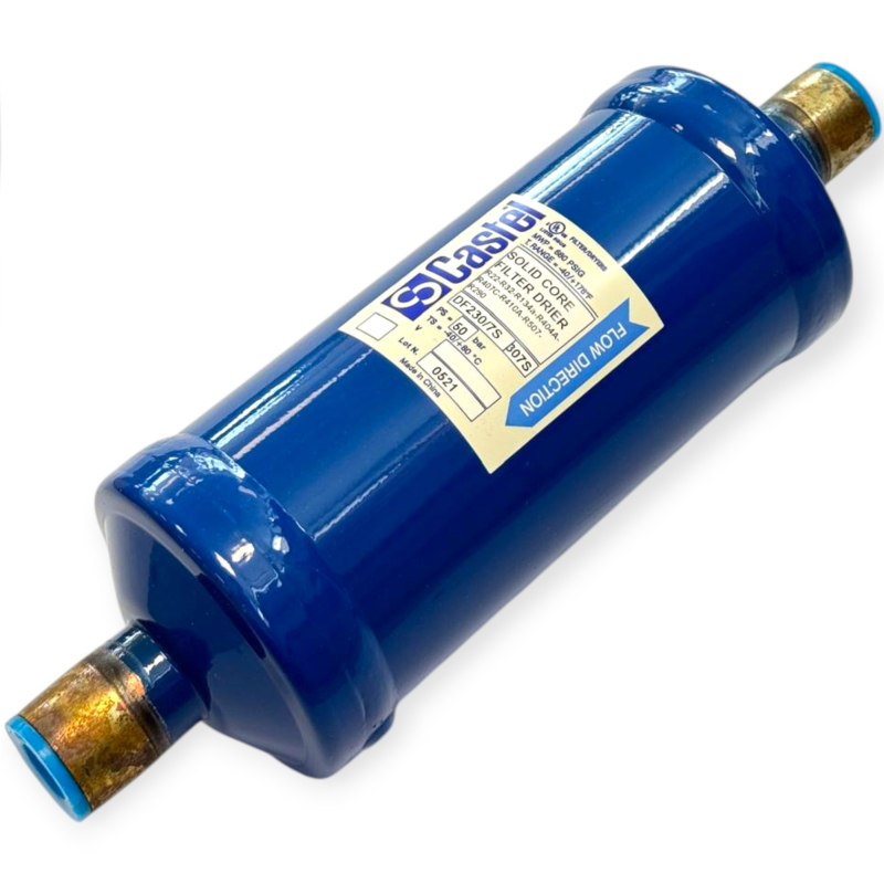 CASTEL DF230/7S FILTRE DÉSHYDRATEUR ANTI-ACIDE À CARTOUCHE SOLIDE 7/8 ODS POUR RÉFRIGÉRATION