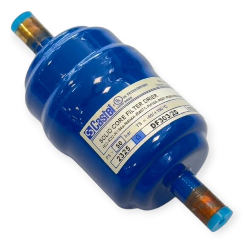 CASTEL DF303/2S FILTRE DÉSHYDRATEUR À CARTOUCHE SOLIDE 1/4 ODS POUR RÉFRIGÉRATION