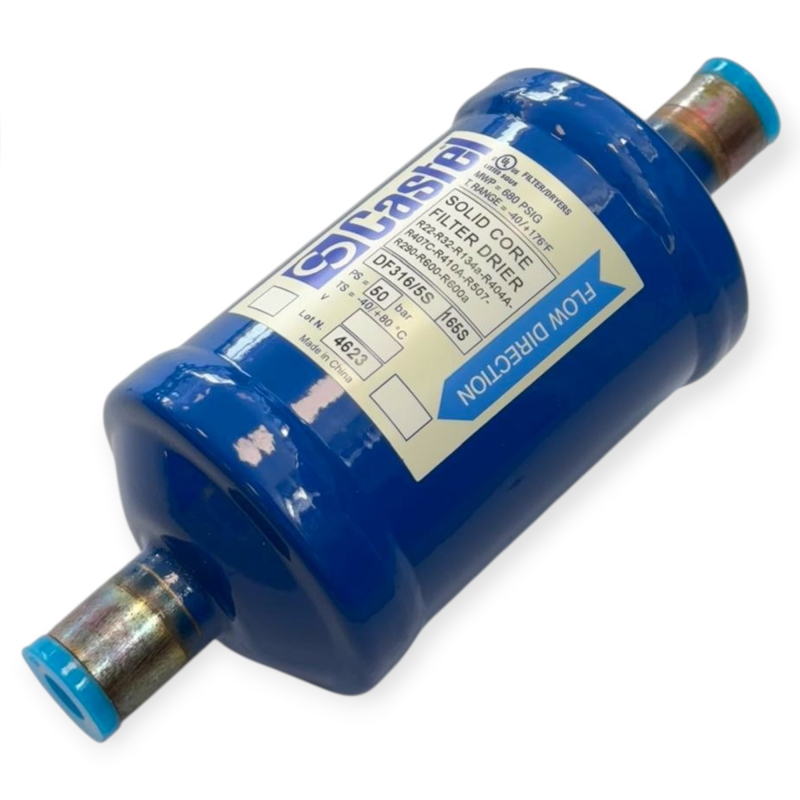 CASTEL DF316/5S FILTRE DÉSHYDRATEUR À CARTOUCHE SOLIDE 5/8" ODS POUR RÉFRIGÉRATION