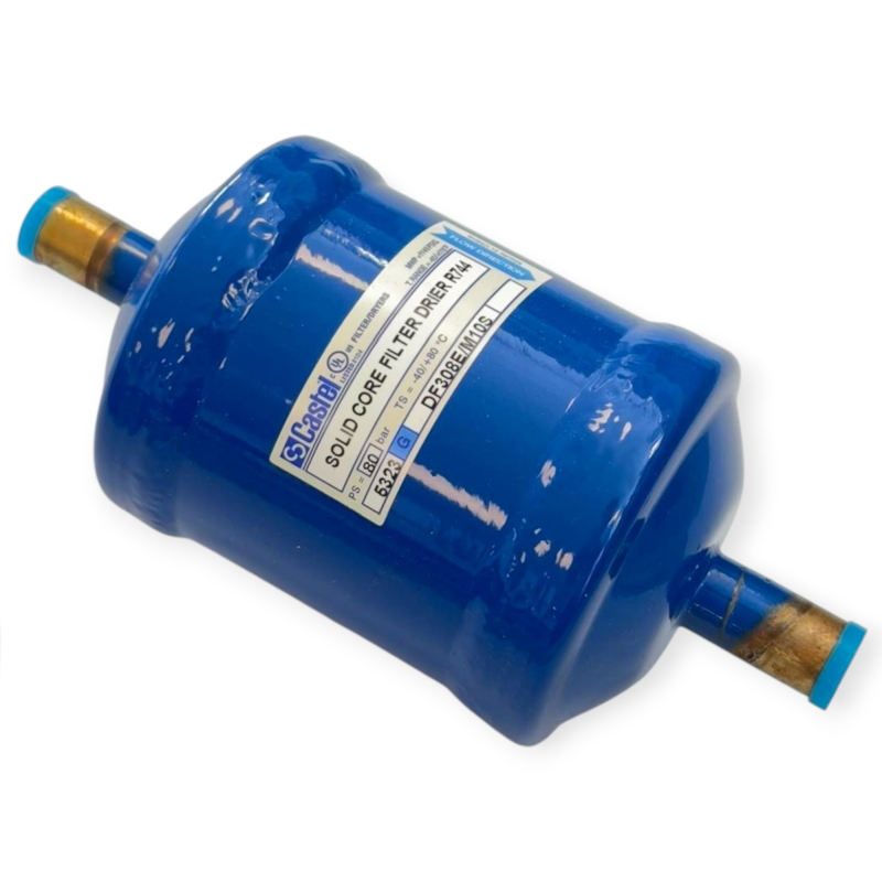 CASTEL DF308E/M10S FILTRE DÉSHYDRATEUR À CARTOUCHE SOLIDE 10MM ODS 90 BAR POUR RÉFRIGÉRATION