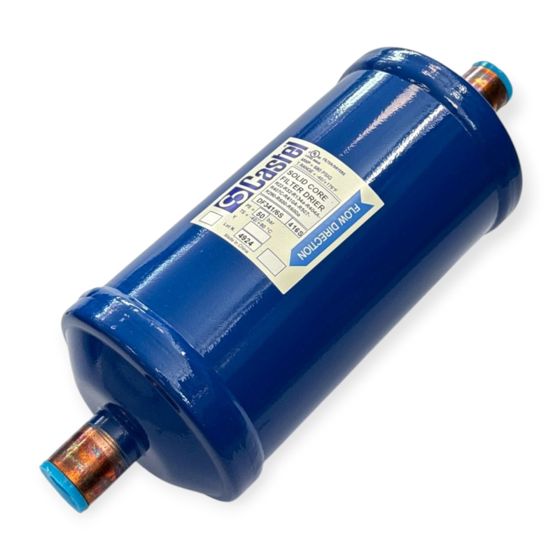 CASTEL DF341/6S FILTRE DÉSHYDRATEUR À CARTOUCHE SOLIDE 3/4" ODS 50 BAR POUR RÉFRIGÉRATION