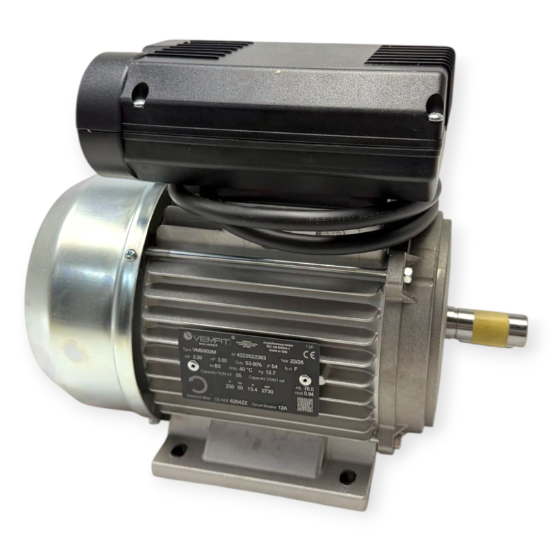 VEMAT VMB802M MOTORE ELETTRICO MONOFASE 2,20KW 3HP 230V 2730RPM IP54 IM B3