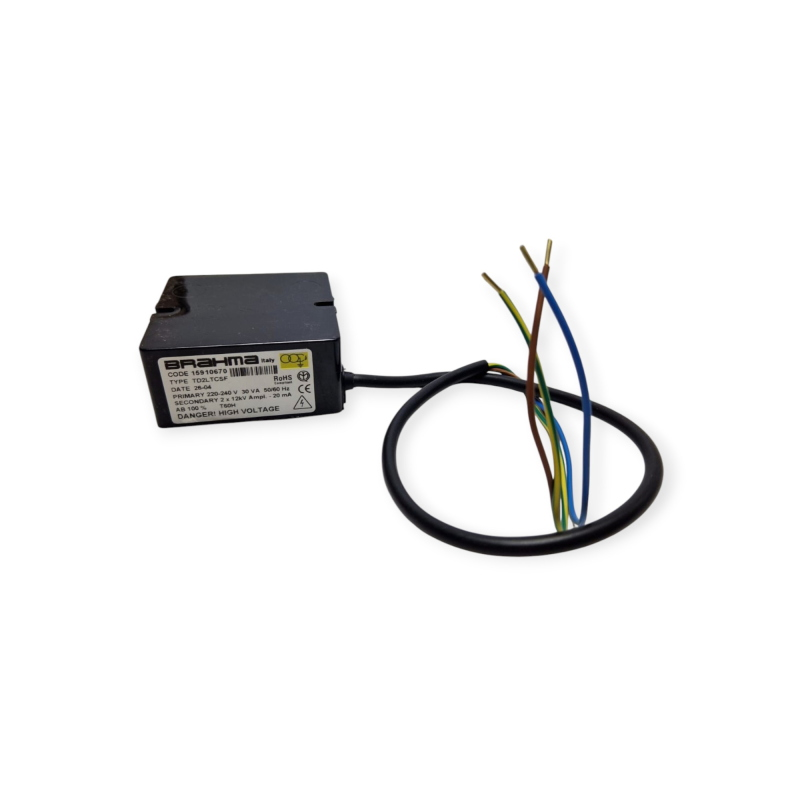 TRASFORMATORE ACCENSIONE BRAHMA 15910670 TD2LTCSF 2X12KV 20MA 30VA 220-240V PER BRUCIATORE  