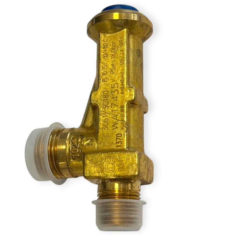 CASTEL 3061/3C180 SOUPAPE DE SÉCURITÉ 3/8" NPT x G1/2" 18 BAR POUR RÉFRIGÉRATION