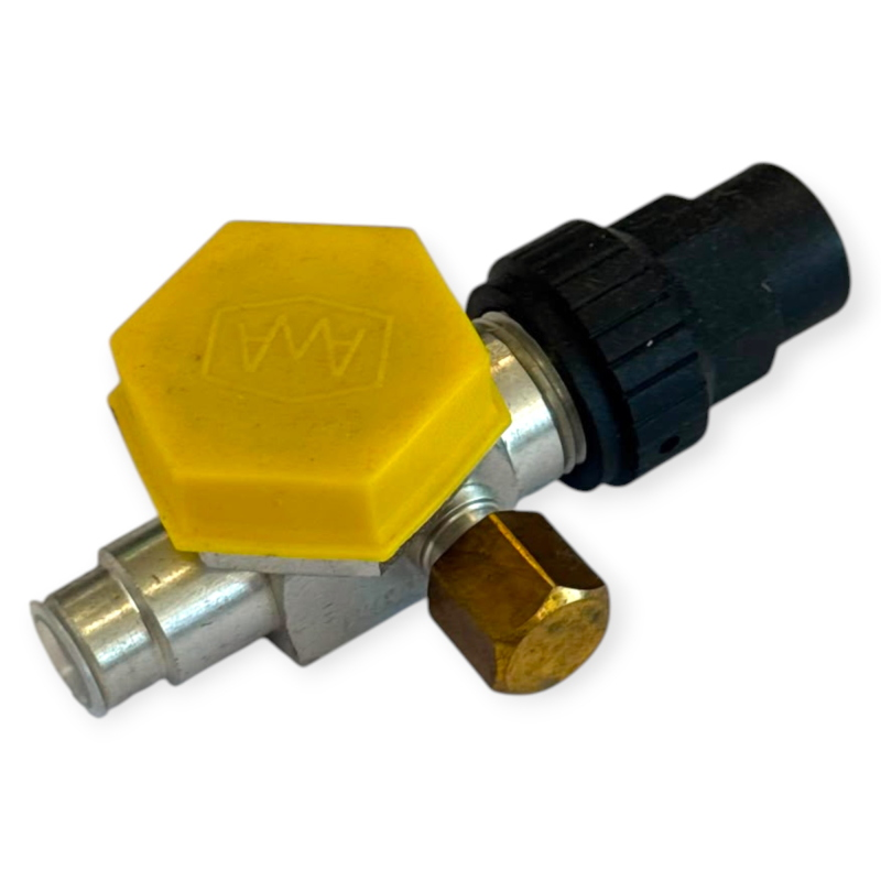 ROBINET ROTALOCK HORIZONTAL 1" Ø 10MM ODS AVEC PRISE DE SERVICE 1/4" SAE POUR RÉFRIGÉRATION