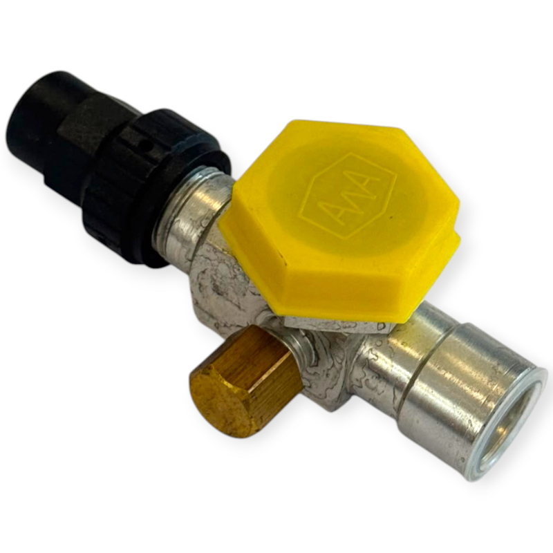 ROBINET ROTALOCK HORIZONTAL 1" Ø 18MM ODS AVEC PRISE DE SERVICE 1/4" SAE POUR RÉFRIGÉRATION