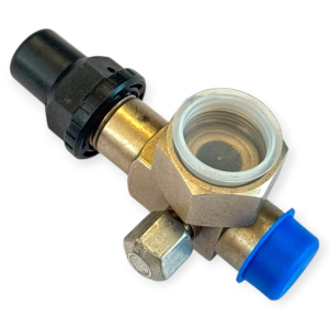 ROBINET ROTALOCK HORIZONTAL 1" Ø 16MM ODS AVEC PRISE DE SERVICE 1/4" SAE POUR RÉFRIGÉRATION