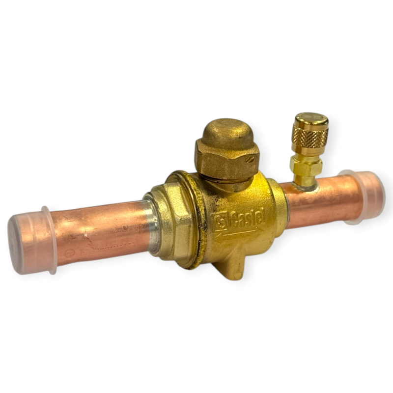 CASTEL 6570N/5A VANNE À BILLE AVEC PRISE DE SERVICE 5/8"-16MM ODS 50 BAR POUR RÉFRIGÉRATION