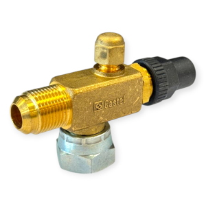 CASTEL 6320/5 ROBINET ROTALOCK 5/8" SAE FLARE X 1" UNF POUR RÉFRIGÉRATION