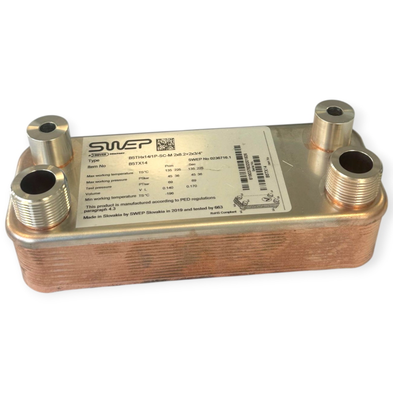 SIME 6327052 CONDENSATORE SCAMBIATORE A PIASTRE SWEP B5THX14/1P PER CALDAIA