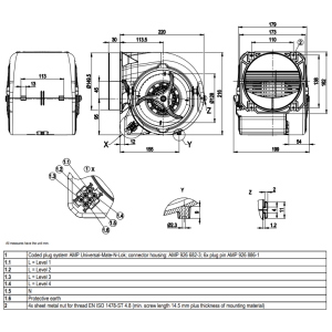 EBMPAPST D2E146-HT59-02 VENTILATEUR CENTRIFUGE À DOUBLE ASPIRATION 146 MM 230V 320W 1600 RPM