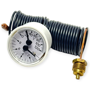 FERROLI 39816100 TERMOIDROMETRO CAPILLARE 0-120°C 0-10 BAR CON BULBO PER CALDAIA