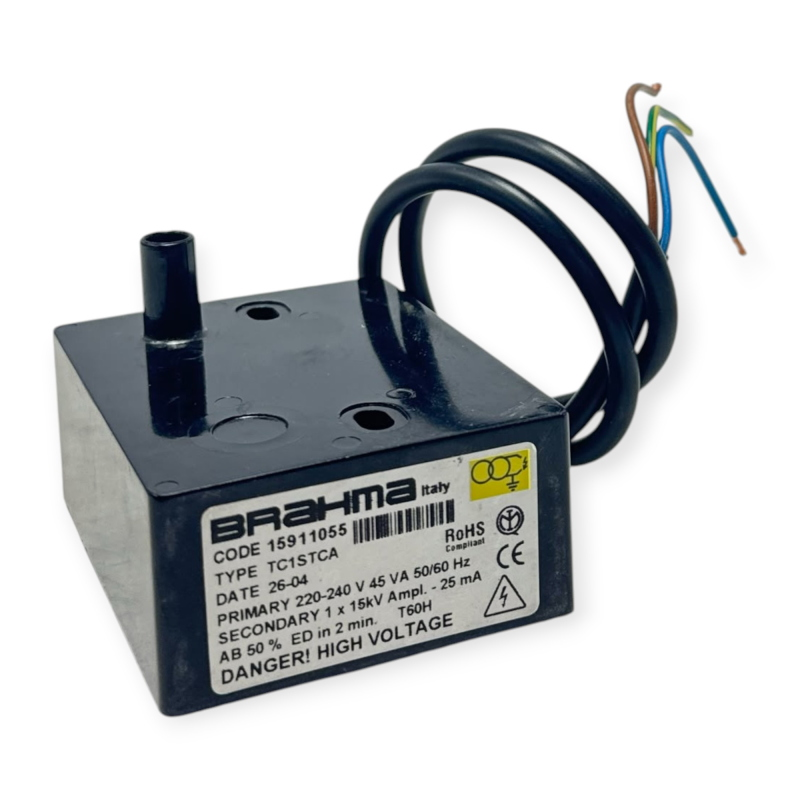 BRAHMA 15911055 TC1STCA TRASFORMATORE ACCENSIONE 15KV 220-240V PER BRUCIATORE