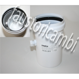 VERTICAL CONDENSER DRAIN MF Ø 80 ALUMINUM TUBE WHITE TRONCHETTO 200 ° C CERTIFICATES