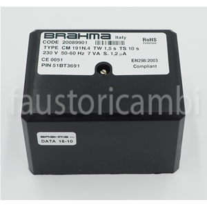 BRAHMA QUADRO ELETTRICO SCHEDA CM191N.4 20089901 CALDAIA