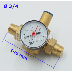 REDUCTOR DE PRESIÓN DE AGUA Ø 3/4 PN 25 CON BOQUILLAS Y MANÓMETRO