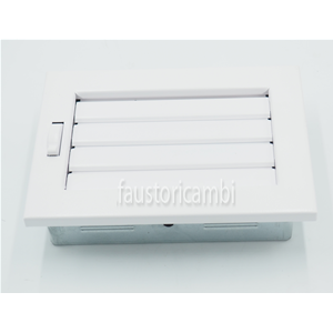 BUILT-IN GRILL 180X120 WHITE ADJUSTABLE OPENING OF FIREPLACE AIR