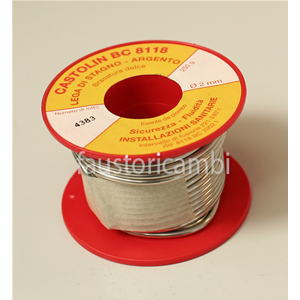 CASTOLIN ROLL LETTER POND SILVER 250 GR BC8118 Ø 2 MM BRAZING SWEET WELDING