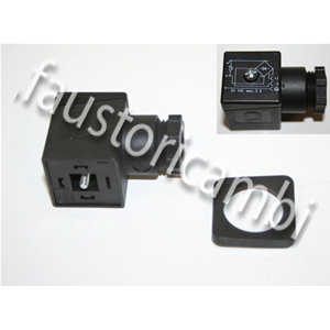 CONECTOR MADAS RECTIFICADOR ENCHUFE DE 3 POLOS ENCHUFE SOLENOIDE PG9 12 / 24V