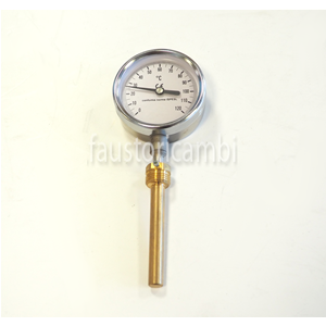 RADIAL THERMOMETER 10 CM Ø 80MM 0-120 WITH WELL 1/2