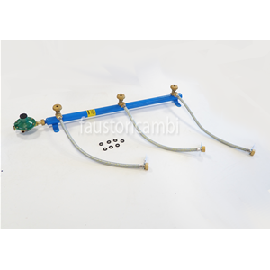 MANIFOLD CONTROL UNIT 3 ANSCHLÜSSE FÜR GPL ZYLINDER + FLEXIBLE + REDUZIERER 4KG