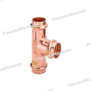 VIEGA TEE RAME A PRESSARE PER GAS PROFIPRESS G" Ø 22 MM RACCORDO DERIVAZIONE 345952